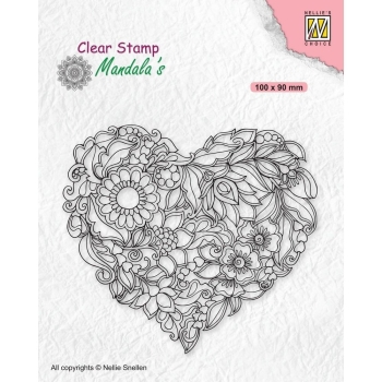 Clear Stamp - Mandala´s - Flower Heart